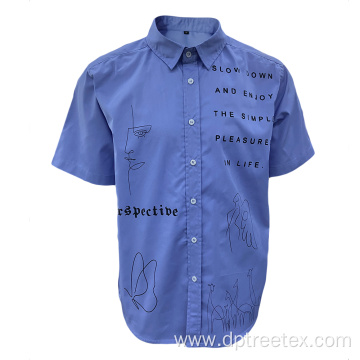 Custom Men's Short Sleeve Printing Casual Shirt